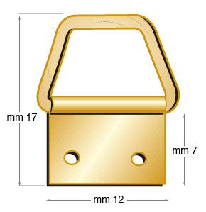 Agățători trapezoidale aurii n.2 - Blister 1000 buc.