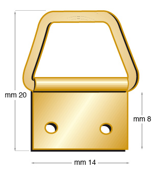 Agățători trapezoidale aurii n.3 - Blister 500 buc.