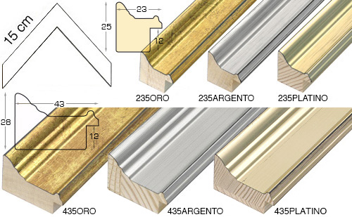 Serie completa de mostre de profile de colt 435 (6 buc.)