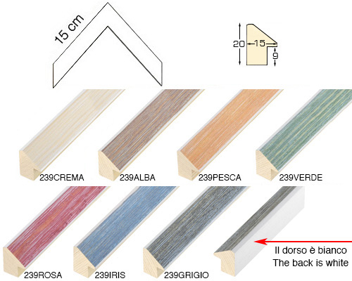 Serie completă de mostre de colț al profilului 239 (7 buc.)