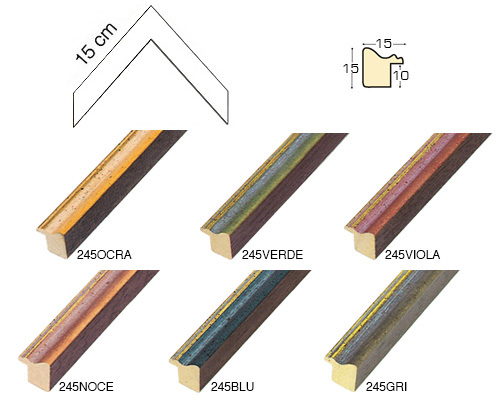 Serie completă de mostre de colț profilul 245 (6 buc.)