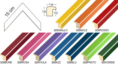 Serie completă de mostre de colț profilul 329 (10 buc.)