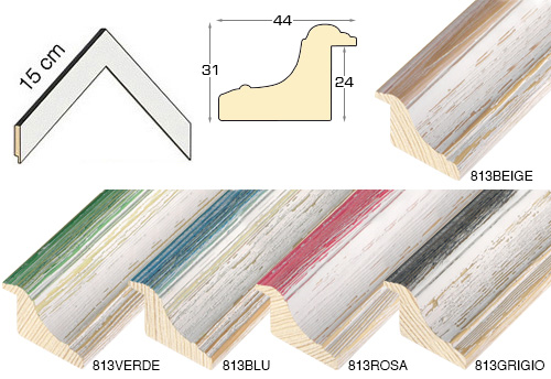 Serie completă de mostre de colț profilul 813 (5 buc.)