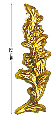 Decorațiuni din plastic flexibil auriu - 75 mm