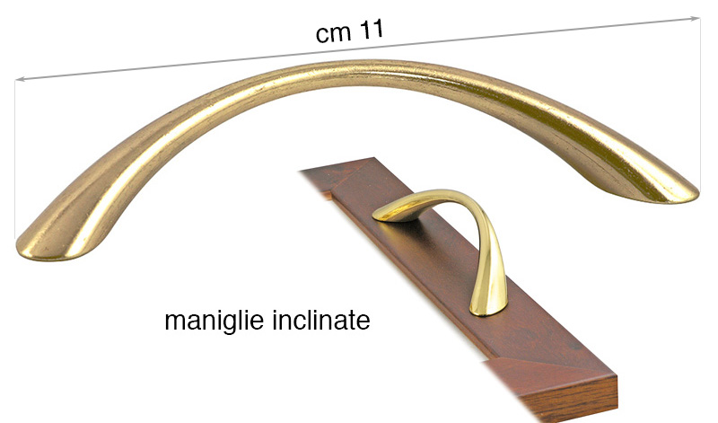 Pereche de mânere aurii înclinate - 11 cm