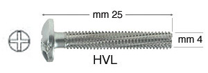 Șuruburi din fier cu cap rotunjit 25 mm - Blister 100 buc.