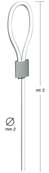 Fir transparent perlon cu buclă - diametru 2mm - 2 m