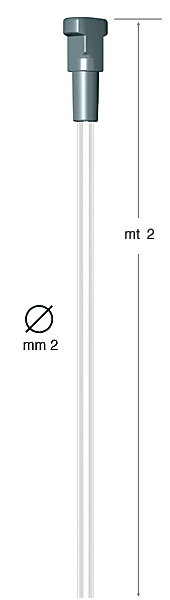 Fir perlon diam. 2 mm cu bloc Twister - 2 m