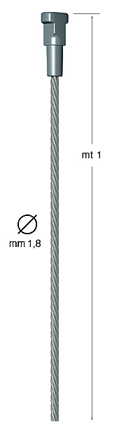 Fir de oțel diam. 1,8 mm cu bloc Twister - 1 m