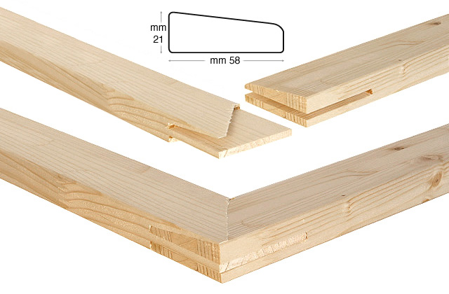 Bare de brad pt. șasiu 58x21 mm - Lungime 30 cm