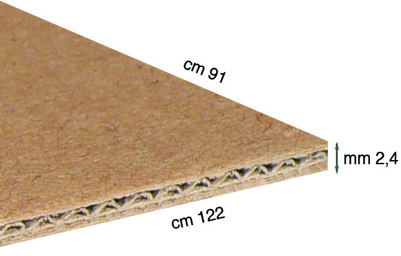 Carton ondulat Corri-Cor grosime 2,4 mm 91x122 cm