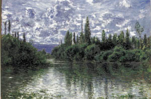 Poster pe sașiu: Monet: Bras de la Seine - cm 120x90