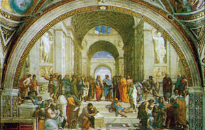 Poster: Raffaello: Scuola di Atene - cm 90x60