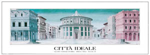 Poster pe pânză: Anonimo: Città Ideale - cm 140x39