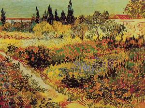 Poster: Van Gogh: Giardino Fiorito - cm 80x60