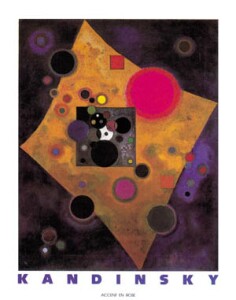 Poster: Kandinsky: Accent en Rose - cm 60x80