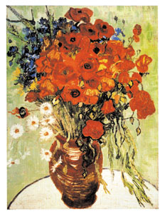 Poster: Van Gogh: Vase avec coquelicots - cm 60x80