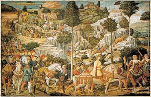 Poster: Gozzoli: Corteo Re Magi - cm 70x50