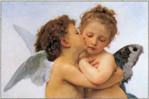 Poster: Bouguereau: First Kiss (dettaglio) - cm 40x30