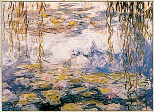 Poster pe sașiu: Monet: Ninfee -  cm 120x88