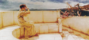 Poster pe sașiu: Alma-Tadema: Expectations - cm 140x65