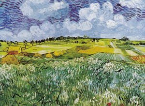 Poster: Van Gogh: Pianura vicino Auvers - cm 70x50