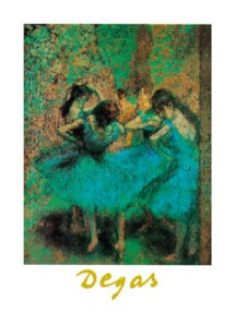 Poster: Degas: Ballerine Blu - cm 50x70