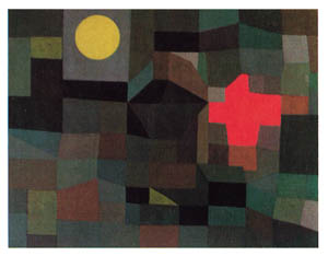 Poster: Klee: Incendio sotto la luna - cm 30x24