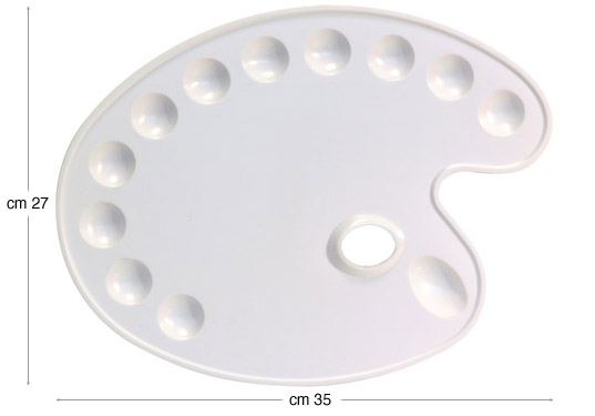 Palete ovale din plastic 27x35 cm