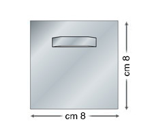 Placă de zinc autoadezivă pentru oglinzi grele - 8x8 cm