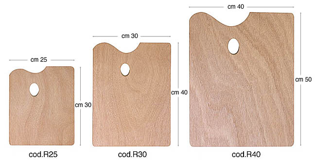Palete dreptunghiulare din lemn grosimea 5 mm - 40x50 cm