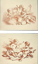 Serie de 2 printuri: Putti - cm 30x24