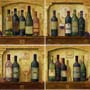 Serie de 4 printuri: Sticle de vin - cm 40x40