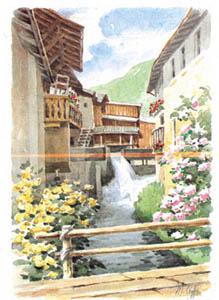 Print: Crippa: Moara de apă - cm 35x50