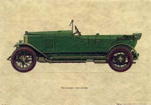 Print: Mașini de epocă: Vauxhall - cm 35x25
