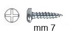 Șuruburi zincate cu cap cilindric 2,9x7 mm - Blister 2000 buc.