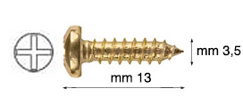 Șuruburi aurii cu cap cilindric 3,5x13 mm - Blister 1000 buc.