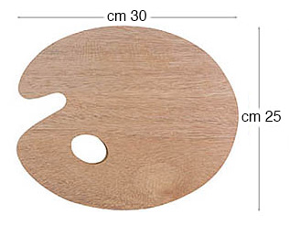 Palete ovale din lemn grosimea 3 mm - 25x30 cm