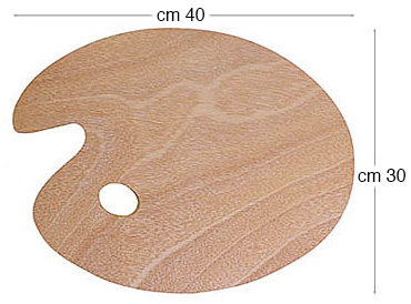 Palete ovale din lemn grosimea 3 mm - 30x40 cm