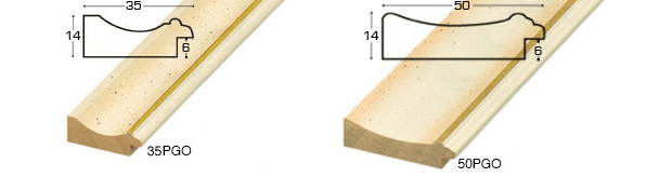 Profil ayous pt. pass - Lat.35 mm - cu fir auriu