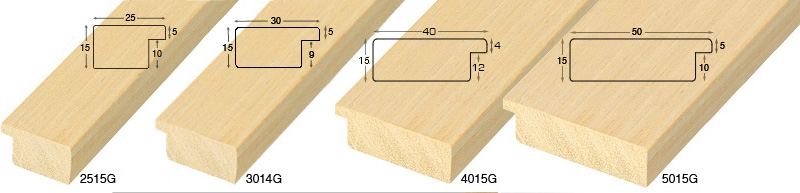 Serie completă de mostre de colț profile plate brute (7 buc.)