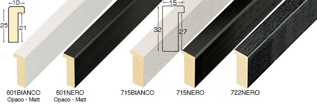 Profil pin îmbinat plat Lățime 10 Înălțime 25 - alb mat