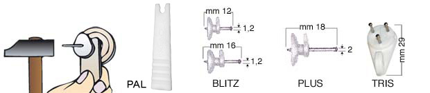 Aplicator din plastic pentru cârlige Blitz - Pachet 1000 buc.