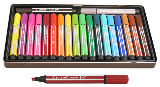Serie completă de 20 markere Stabilo Pen 68 MAX
