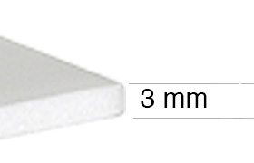 Carton Victoria cu miez alb 80x120 cm gros.3 mm - Alb