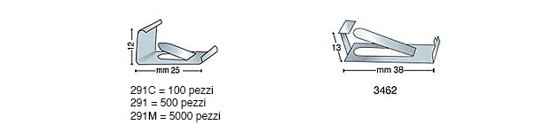 Arcuri pentru rame deschise  mod.291 - Blister 100 buc.