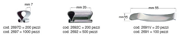 Arcuri de presiune lungime 7 mm - Blister 200 buc.