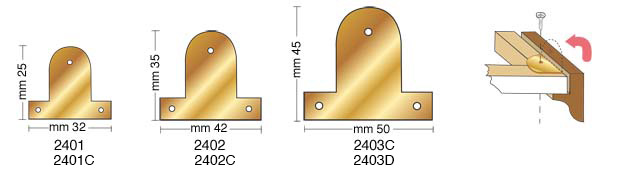 Cleme aurii pentru sașiu - 25 mm - Blister 500 buc.