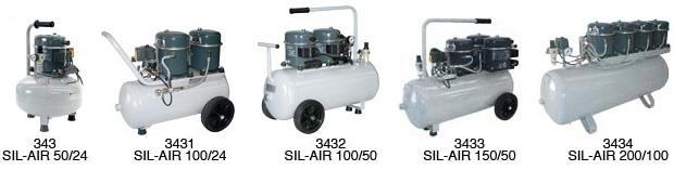 Compresor silențios SIL-AIR 50/24 - 24 litri