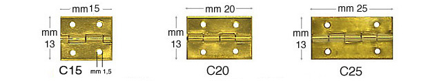 Balamale din fier aurii 13x15 mm - Blister 1000 buc.